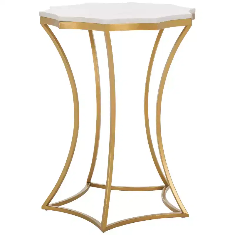 Starbella Accent Table - FOX5526A - White/Gold - Safavieh Couture