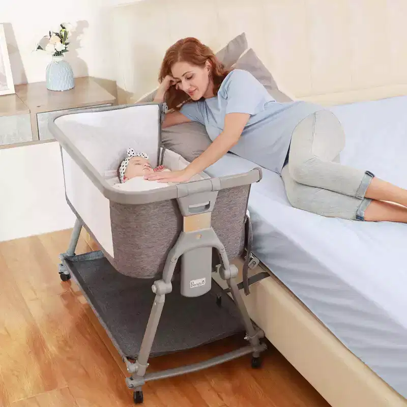 Bedside Bassinet with Rocking Function