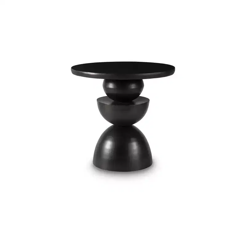 Accent Table - Bronze-Tone Metal Finish, Modern Industrial Design