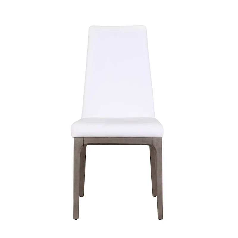 Somette Modern Contour Back Side Chair with Wood Base, Set of 2