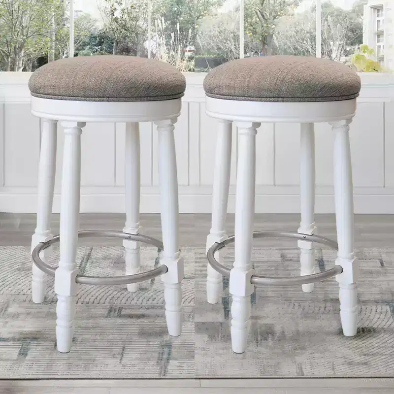 Vatros Bar Stools Set of 2 26 Counter Height Stool 360 Swivel Barstool