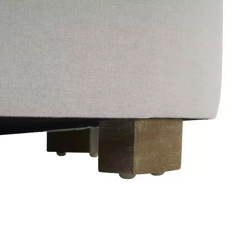 Christopher Knight Home Elsu Modern Rubberwood Upholstered Round Ottoman