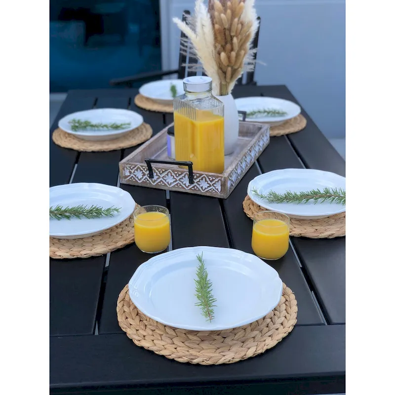 LuXeo Tuscany HDPE Swivel Dining 6-Piece Set