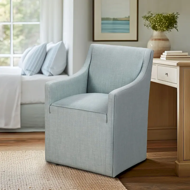 Madison Park Charlotte Dining Arm Chair with Casters