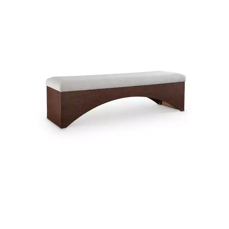 Meridian Furniture,Lawson Velour Fur Fabric Bench