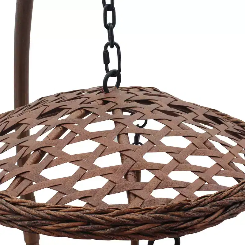 Courtyard Casual Princeton Hanging Basket - Brown Steel frame with solution dyed Poly fabric