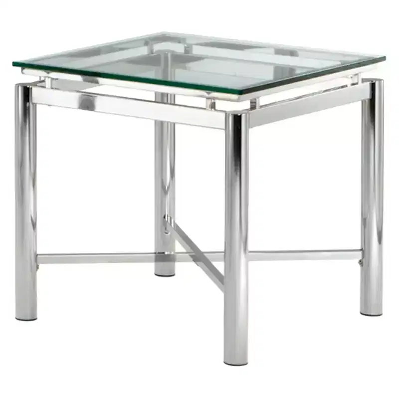 Nova End Table Chrome and Glass