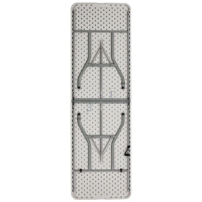 30W x 96L Bi-Fold Granite White Plastic Event Table with Carrying Handle