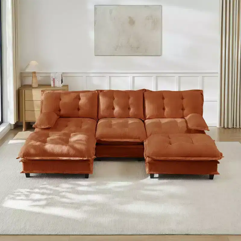 GDFStudio Havenridge Modular 107  U Chenille Sectional Sofa