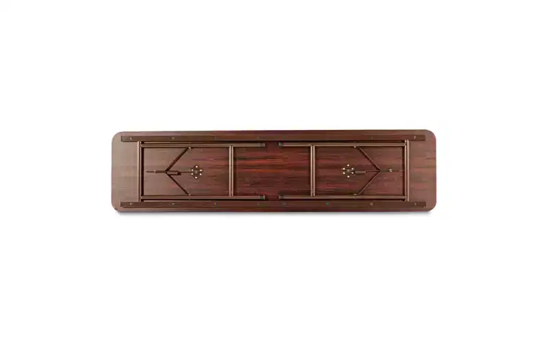 Wood Folding Table, Rectangular, 71.88w x 17.75d x 29.13h, Mahogany
