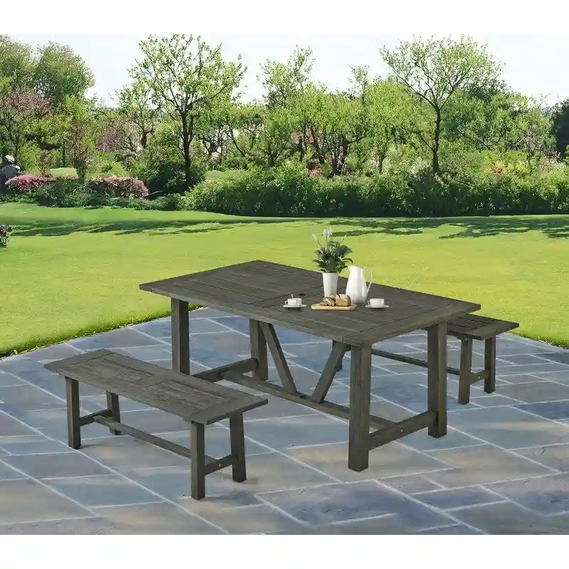 Best Quality Furniture Wood Patio Sets with Umbrella Hole