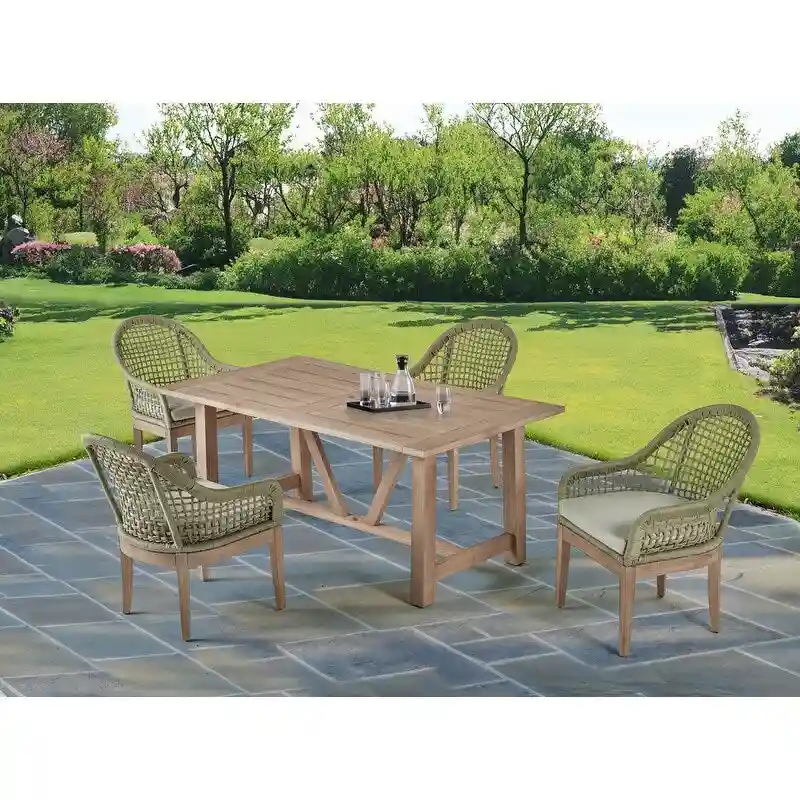 Best Quality Furniture Wood Patio Sets with Umbrella Hole