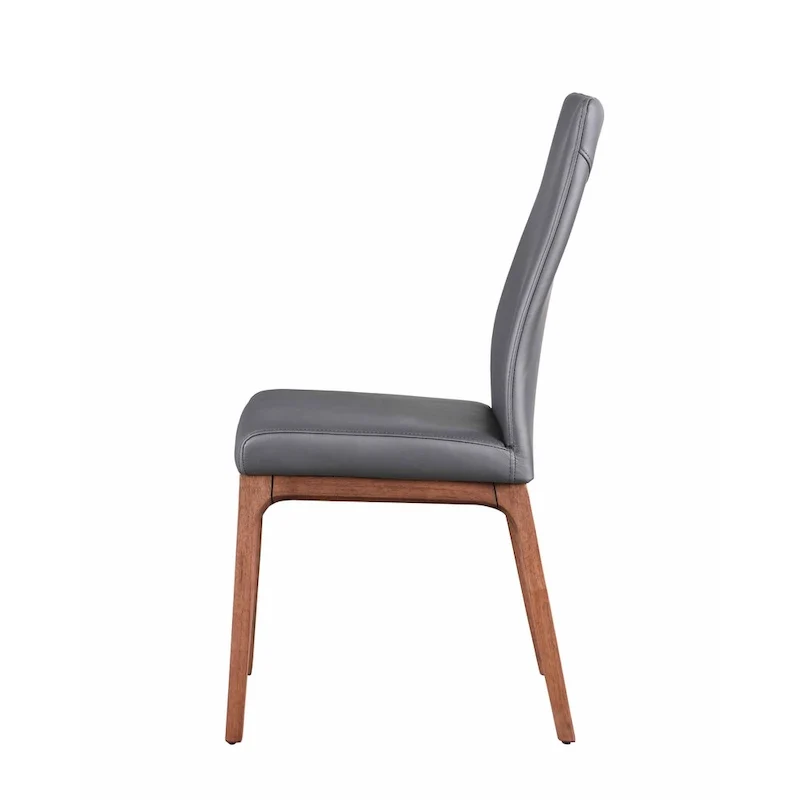 Somette Modern Contour Back Side Chair with Wood Base, Set of 2