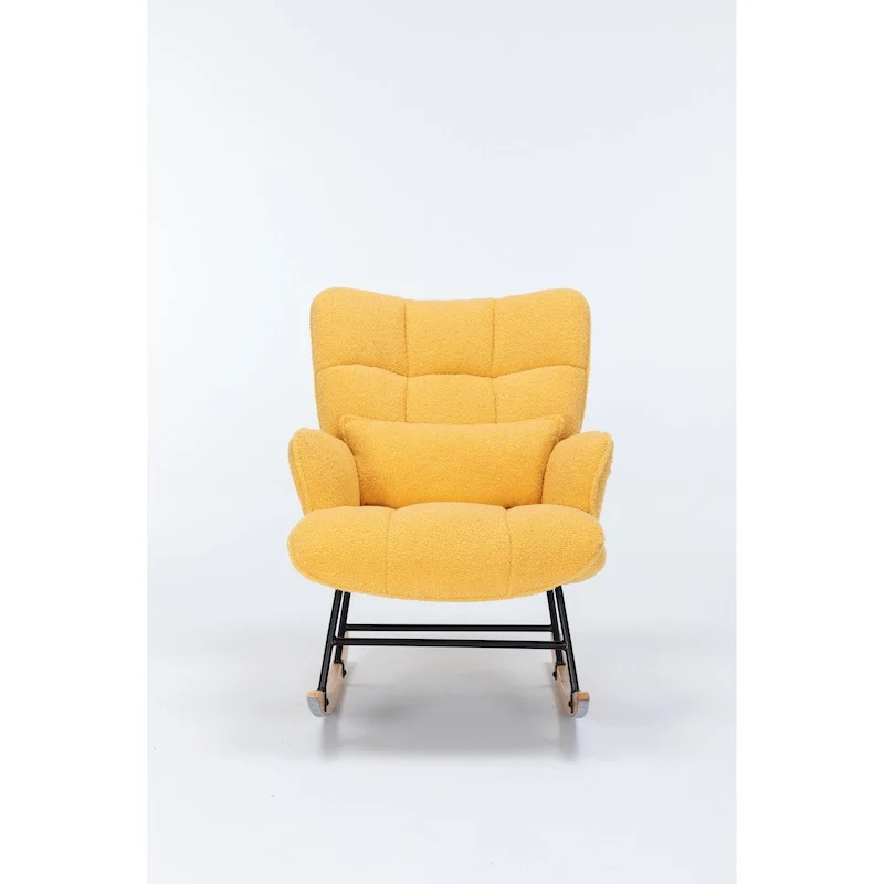 Rocking Chair Wingback Chair Modern Rocking Accent Chairs Glider Recliner for Living Room, Nursery, Bedroom