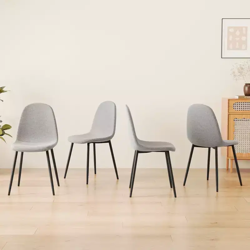 GDFStudio Selia Modern Linen Upholstered Dining Chairs (Set of 4)