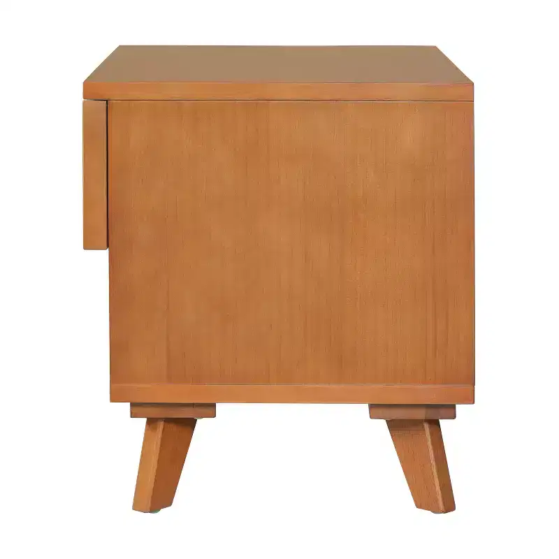 Christopher Knight Home Vasilisa Mid-Century Modern Rubberwood Nightstand with 1 Drawer and 1 Open Shelf