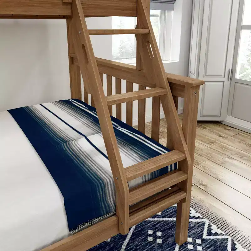 Solid Wood Twin over Full Bunk Bed, No Box Spring Needed, Low VOC, 400 lb Capacity