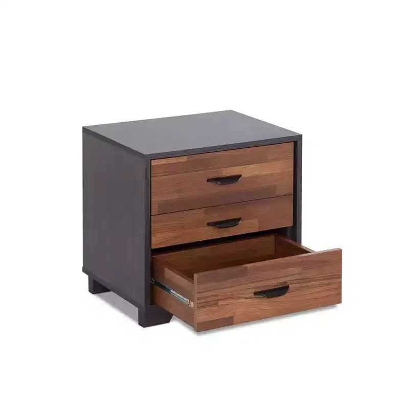 Acme Furniture 20 Eloy Accent Table Walnut/Espresso Finish: Rectangular MDF Top, Wood Legs, Drawer Storage