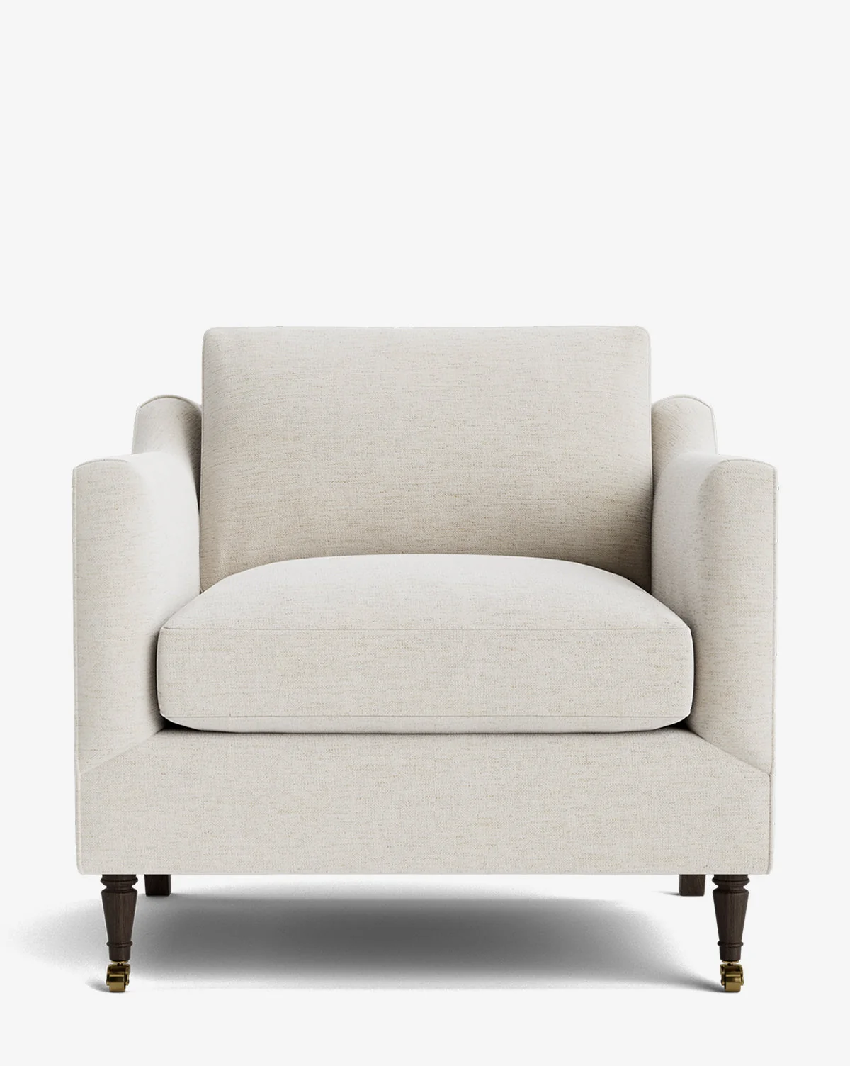 Classic Upholstered Lounge Chair with Deep Cushioning & Tailored Silhouette for Living Room