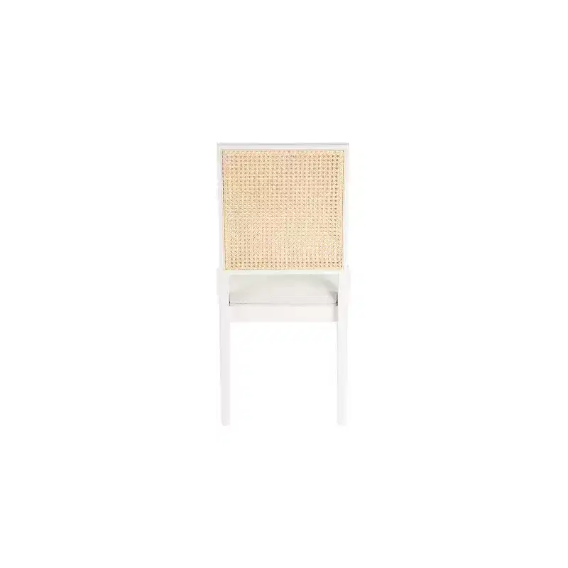 Meridian Furniture,Butterfly Cream Linen Textured Fabric Dining Chair, Set of 2