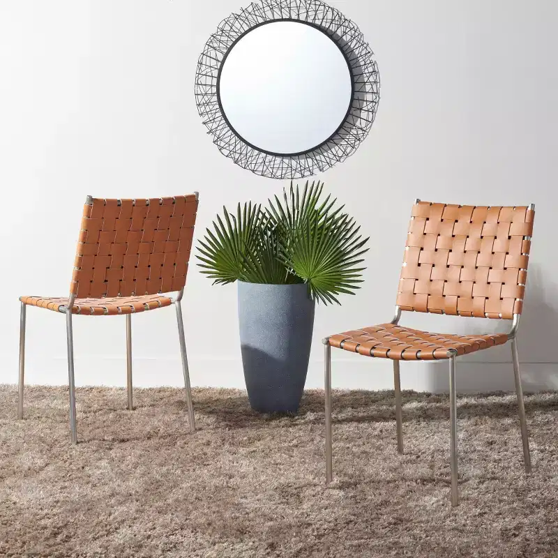 Wesson Woven Dining Chair (Set of 2) - DCH3005 - Safavieh