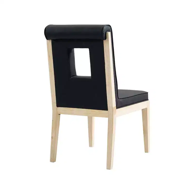 Meridian Furniture,Gwendolyn Vegan Leather Dining Side Chair, Set of 2