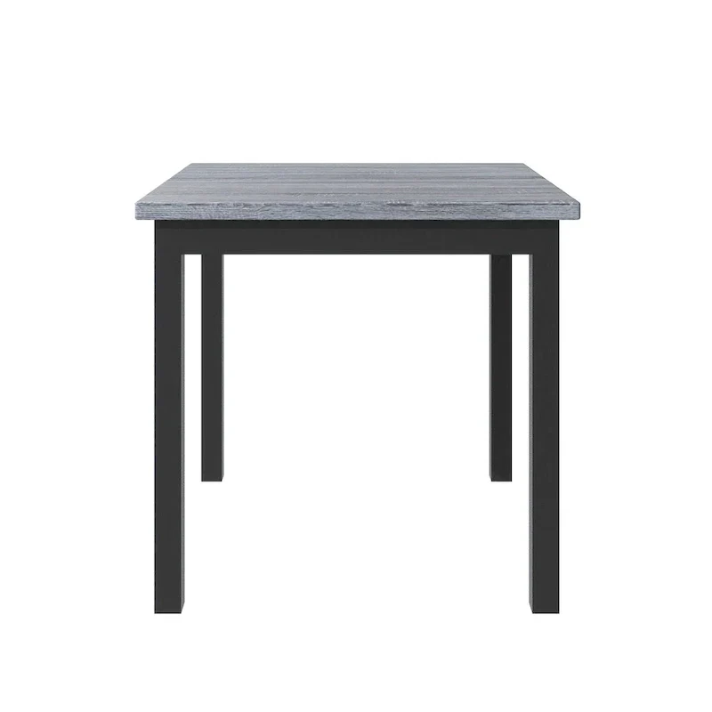 5 Piece Counter Height Dining Set, Wood Dining Table Set with Rectangle Table and 4 Upholstered High Back Chairs