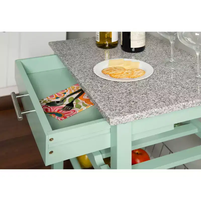 Roger Kitchen Island Granite Top - Linon