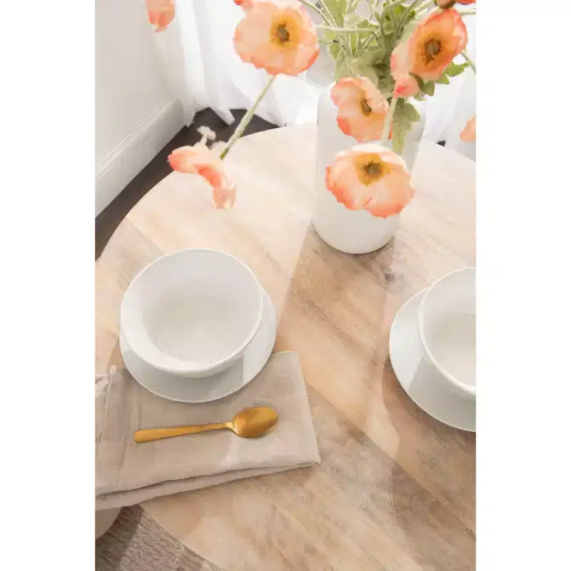 Kate and Laurel Mariona Round Entryway Table, 26x26x30, Natural