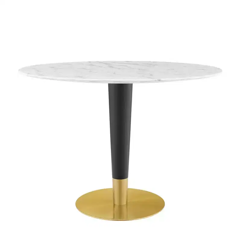 Zinque Oval Artificial Marble Dining Table - Modway