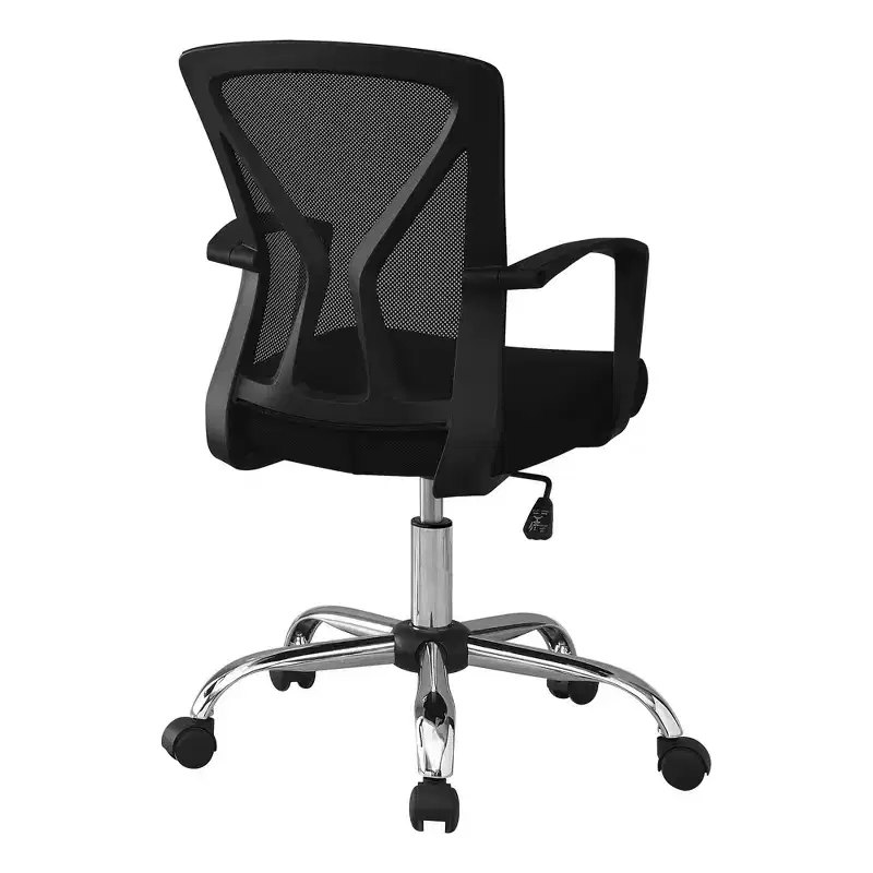 Mesh Ergonomic Office Chair with Adjustable Height, Fixed Arms & Padded Seat, Swivel