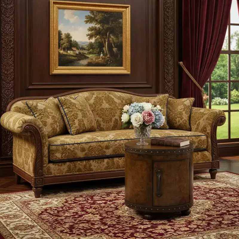HomeRoots 20 Brown Wood Round Coffee Table