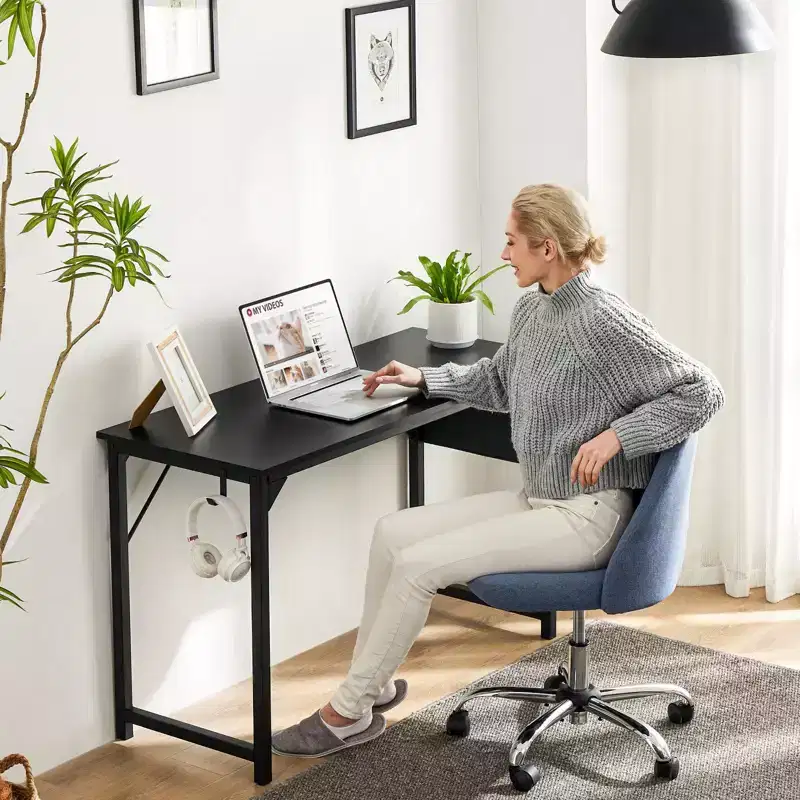 40 Inch Game Computer Desk with Storage, Home Office Modern Simple Style PC Table for Youth Student Adult