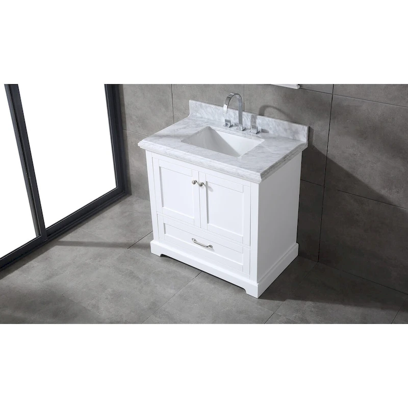Mareo 36 Solid Wood Bathroom Vanity Set