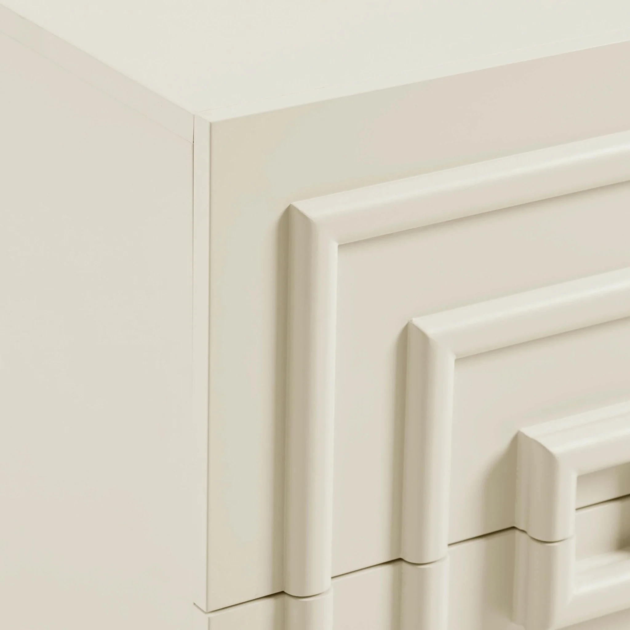2 Drawer Bedside Table - Cream