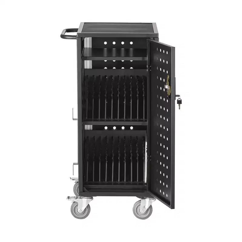 VEVOR Laptop Cart, 20 Device Mobile Charging Cart, Up to 15.6 in Screen Size, Office and Classroom Mobile Charging Cart, for Chromebook