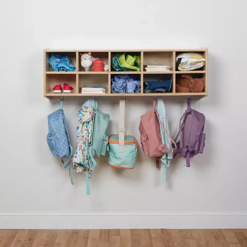 ECR4Kids Streamline 20 Cubby Tray Cabinet with 20 Scoop Front Bins, 4x5, Kids Furniture