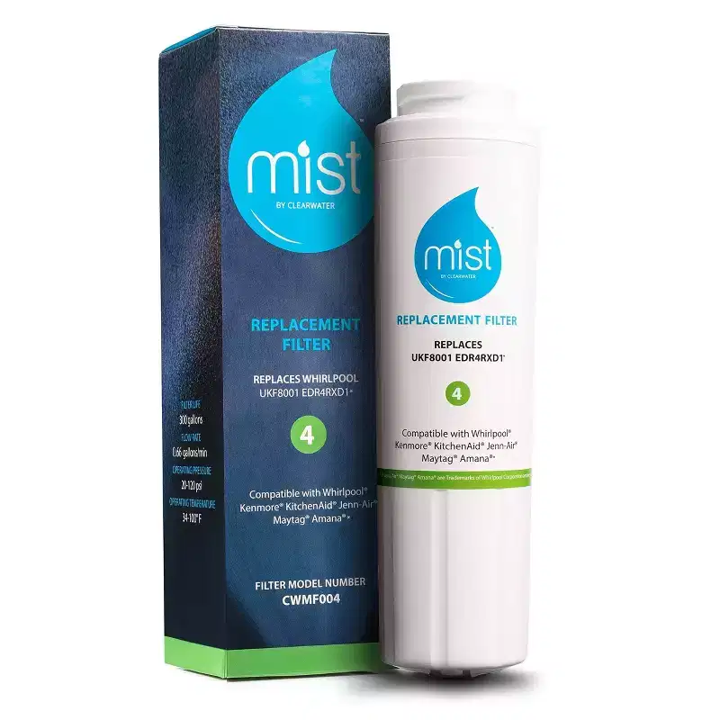 Mist UKF8001 Compatible with Whirlpool Maytag, 4396395, EDR4RXD1, Filter 4, Kenmore 46-9005, Fridge Water Filter: CWMF004, XWFE