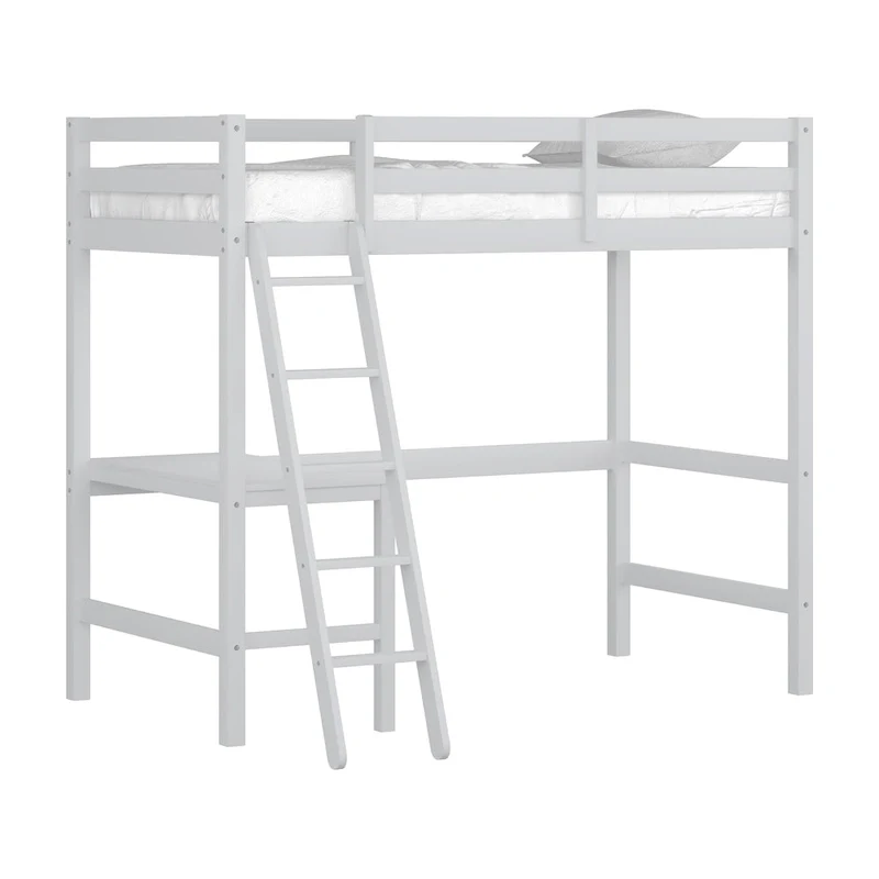 Hillsdale Caspian Wood Twin Loft Bed with Desk