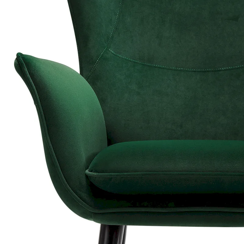 Upholstered Wingback Armchair Leisure Accent Chair, Single - 40.55 H x 28.34 W x 33.1 D