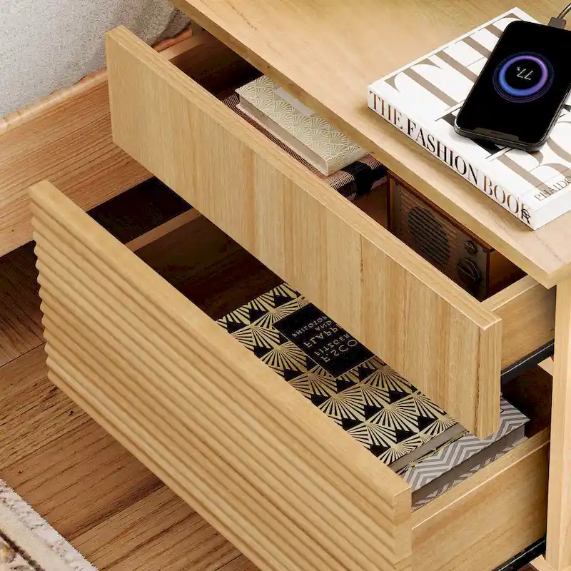 Freestanding Bathroom Linen Cabinet with 2 Doors & Countertop | White