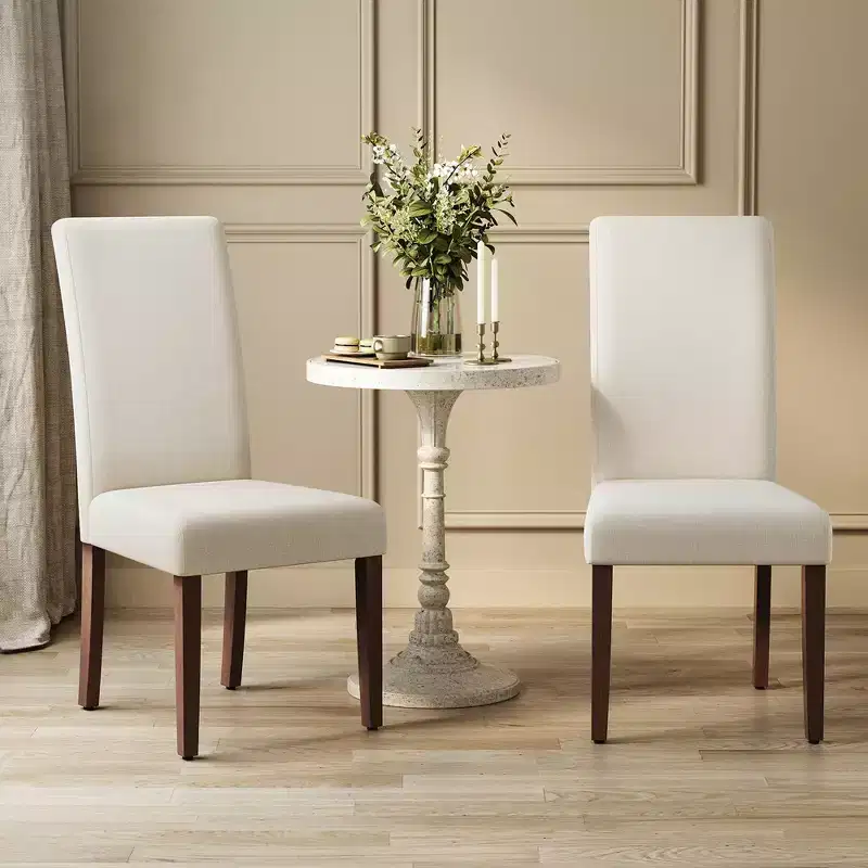 VASAGLE Dining Chairs, Set of 2 Chairs, Parsons Chairs, Thick Seat, Removable Fabric Cover, High Back, 22.8 x 18.9 x 39.4 Inches