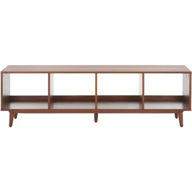 Cricket 4 Open Shelf Media Stand - MED5016 - Natural Acacia - Safavieh