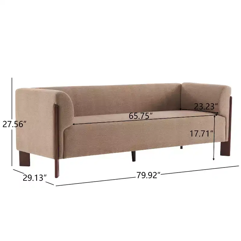Christopher Knight Home Patcharee Modern 80 3-Seater Wooden Upholstered Sofa