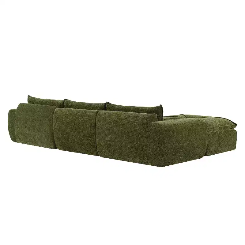 Whisen 116 Modular 4-Seat Sofa Bed, Spacious Foam Filled, Elderly/Baby Safe, No Assembly, Free Combination