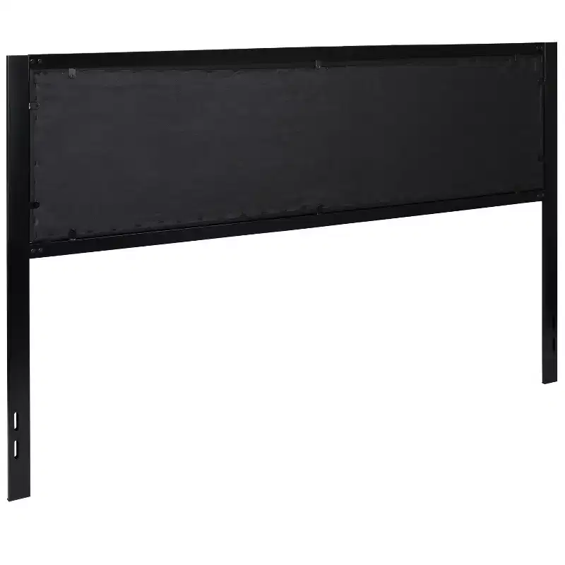 Emma and Oliver Metal Headboard - Fabric Upholstery Fits Standard Bed Frames