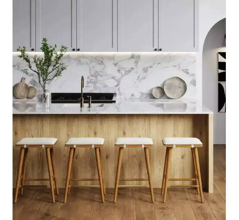 Nathan James Set of 4 Barker Boucle Counter Height Barstools