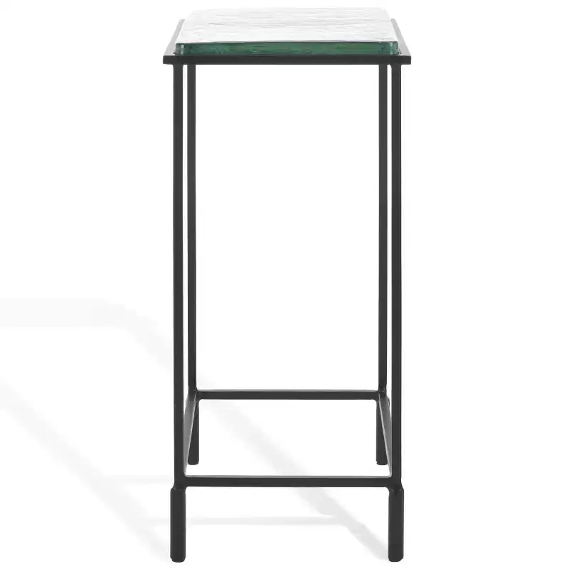 Ferguson Cast Glass Accent Table - SFV7911 - Black/Clear - Safavieh Couture