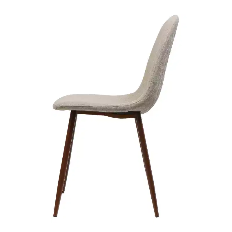 GDFStudio Amnesty Mid Century Upholstered Iron Frame Dining Chairs (Set of 2)