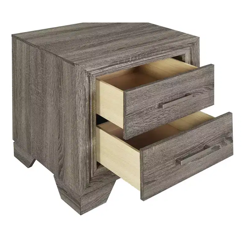 Coaster,Wright 2-drawer Nightstand Bedside Table Brown Oak